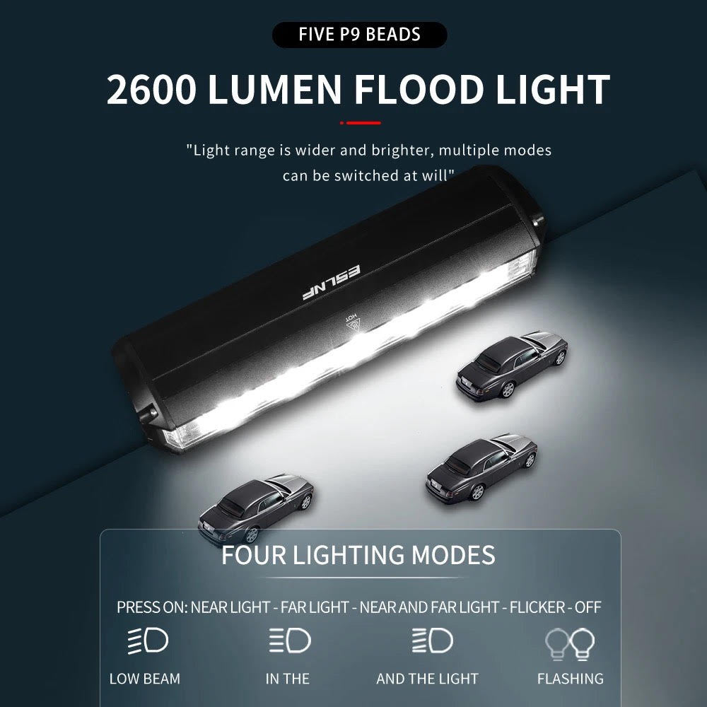 Durable LED Light Bar 3250lm 8000mah USB Charging